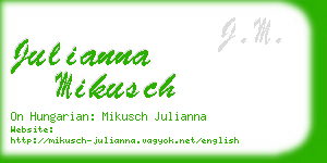 julianna mikusch business card